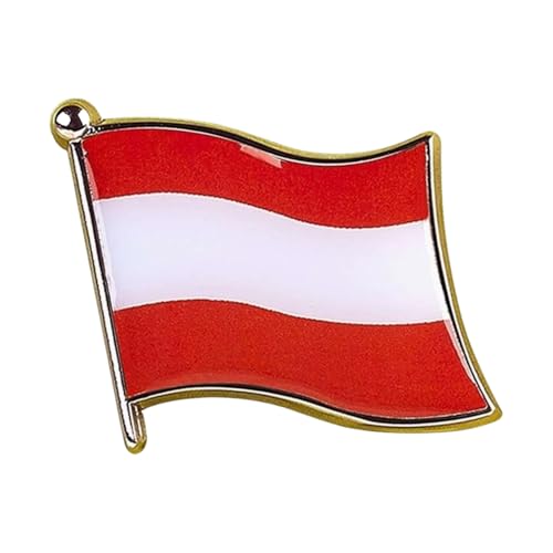 Austria Flag Pin - Collectible Enamel Lapel Pin for Backpacks, Scarves and Jackets | Jeweler Class Metal | Spartan and the Green Egg Explorer Series (13)