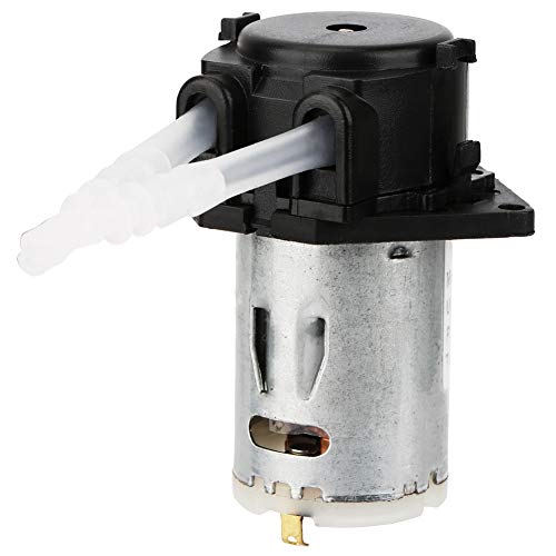 Peristaltikpumpe, 10 ml/min -90 ml/min Dosierung Dosierpumpe Peristaltik Pumpe Automatische Mikro Wasserpumpe Flacher Typ für perfekten Ersatz(Schwarz)