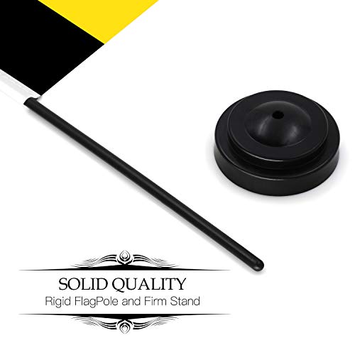 Conjunto de bandeiras de mesa ANLEY Belgium Deluxe - Bandeira belga em miniatura para mesa de 6 x 4
