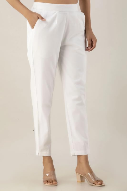 Image of Regular Fit Cotton Woman Trousers Pants Kurti Pant Casual Daily Formal Office Use