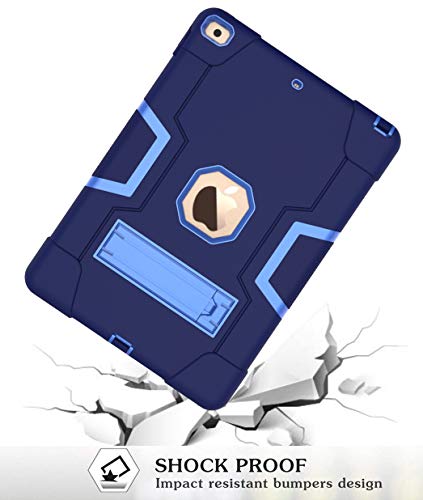 Protection iPad Mini 6 antichoc silicone béquille support rigide bleu