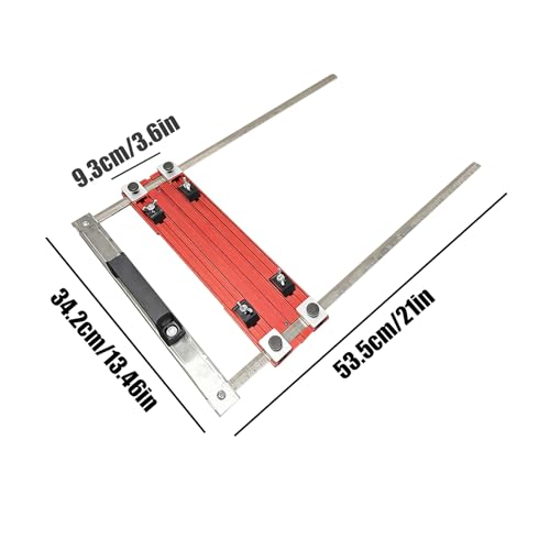 Guía de bordes para carpintería con placa de posicionamiento ajustable para fresado de precisión 7