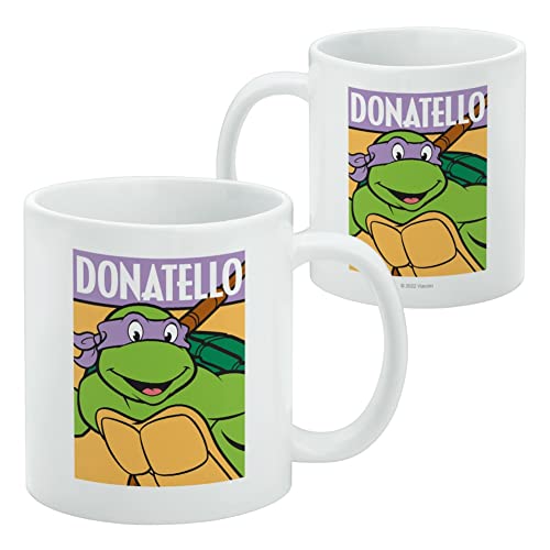 Teenage Mutant Ninja Turtles Donatello Ceramic Coffee Mug, Novelty Gift Mugs for Coffee, Tea and Hot Drinks, 11oz, White