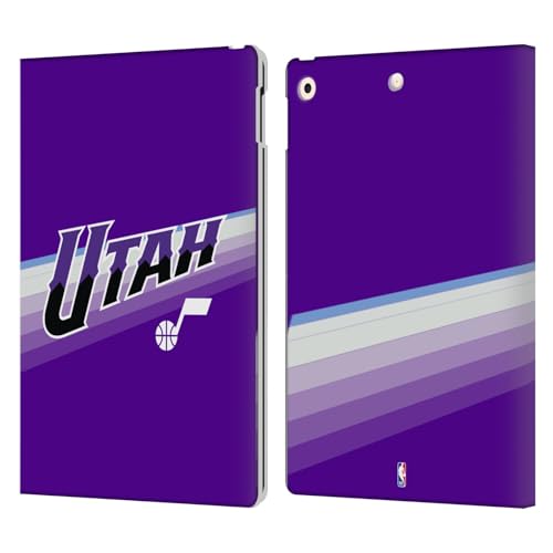 Étui portefeuille iPad 10.2 violet housse cuir Utah Jazz NBA