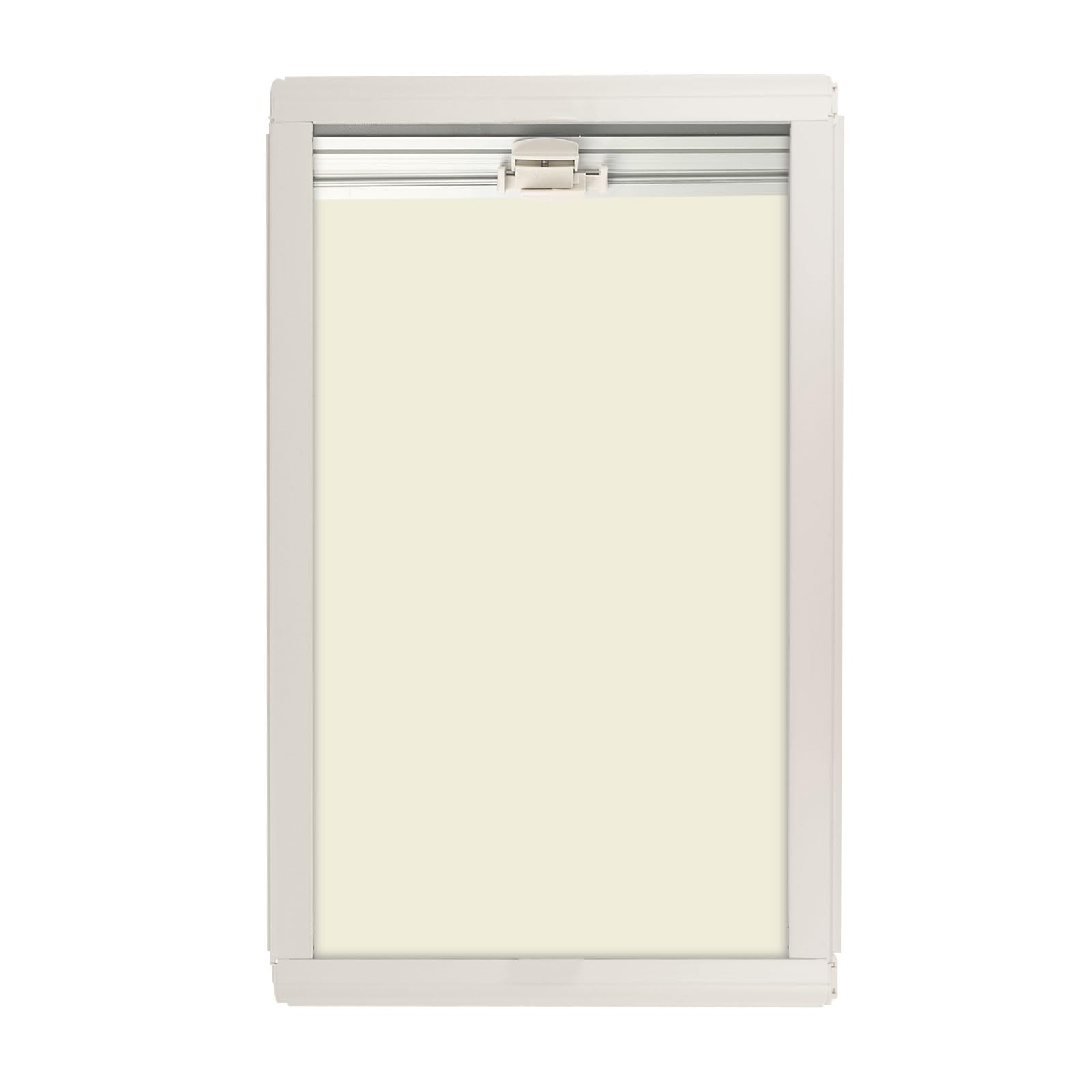 Verdunklungsrollo Insektenschutz 35-110x65cm Kassettenrollo Wohnmobil Rollo Verdunklung rahmenlose Fenster Wohnwagen - Ivory/Grau (Grau, 60x65cm)