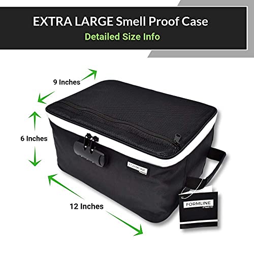 Formline Supply 40X Led Illuminated Jewelers Loupe/Trichome Scope Magnifier And Extra Large Smell Proof Case With Combination Lock (12" X 9" X 6" Inches) #TOP6