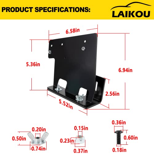LAIKOU Universal CB Radio Mount - Passenger Side Mobile Radios Quick Disconnect Bracket fit for Jeep Wrangler JL JLU 2018-2024 & Gladiator JT 2020-2024 Center Console Mounting Accessories