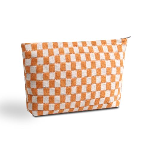 Cute Y2k Checkered Makeup Bag for Women