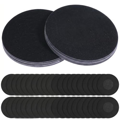 Yuomeaz 40Pcs Black Nipple Covers, Round Black Nipple Cover Stickers for Women, Adhesive Pasties Cover, Disposable Non-Woven Fabric Breast Covers (6cm)