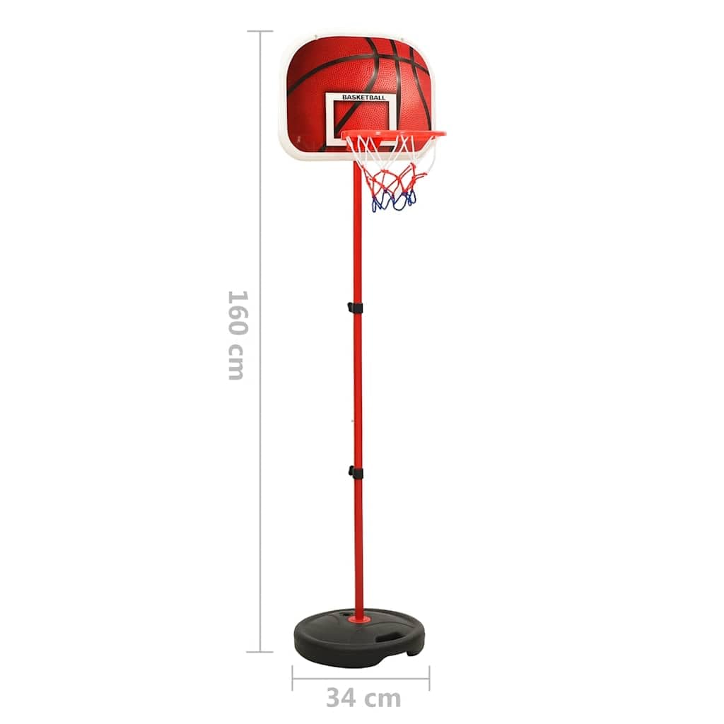 Juego de soporte para canasta de baloncesto para niños, con tabla, red y pelota, altura regulable hasta 160 cm, juguete deportivo para habitación infantil, jardín, juego de lanzamiento