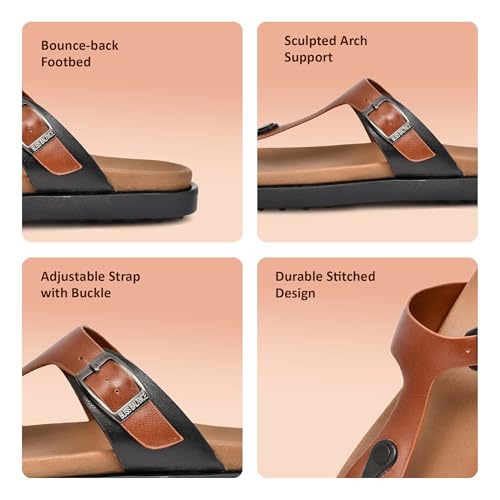 Image of Extra Super Soft Comfortable Cushion with Adjustable Strap Lightweight Sandal Waterproof Pain Relief Anti-Skid Sole Slipper OUTDoor INDoor Stylish Footwear for Women All-Day Comfort BB1105