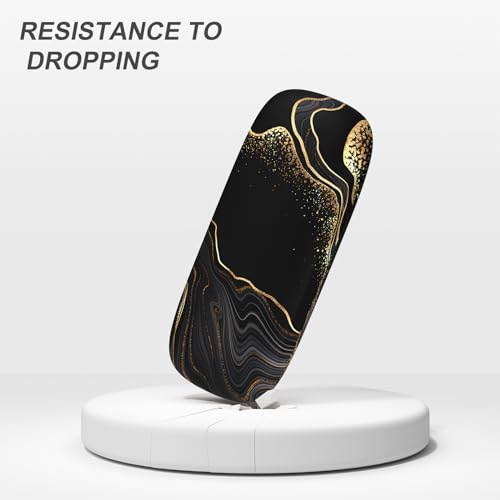 Image of Eyeglasses Case, Portable Hard Shell Protective Case for Glasses, Eyeglass Holder Box for Women with Cleaning Cloth