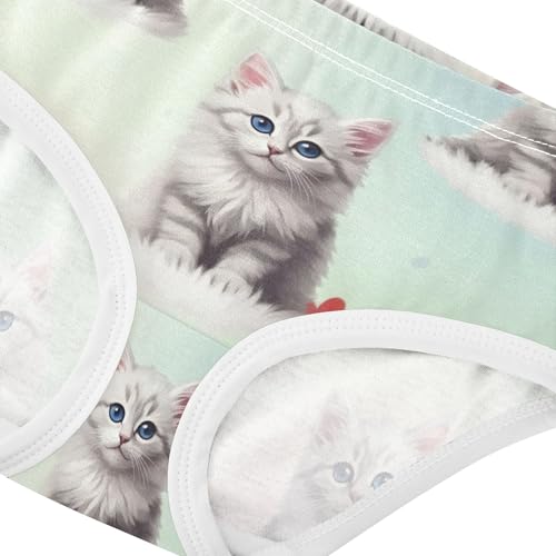 Cute Kittens Pastel Color Panties for Girl Toddler Girls Underwear Cotton Personalized Undies Kids Briefs 2t4