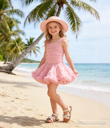 Image of PHIRAMIN Toddler Girl Sandals - Flower Girl Dress Shoes Open Toe Little Kid Wedding Party