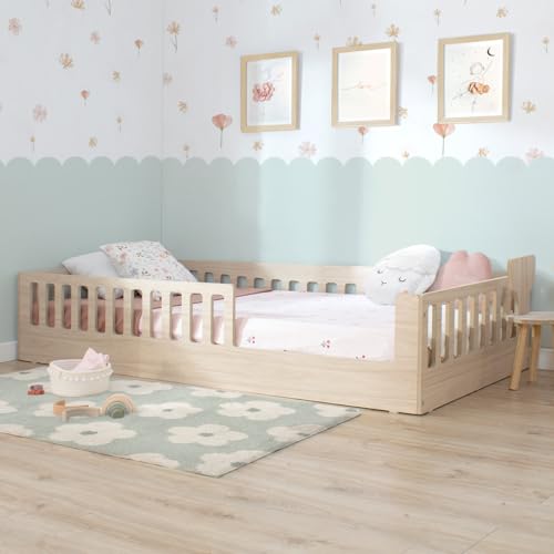 Bainba Cama Montessori BARROTES Creta 90x190 cm (Entrada Izquierda)