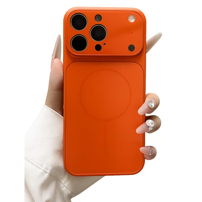Image of Back Cover with Compatible Model Apple iPhone 14 Pro Max |Convertiable Back Cover with Camera Bump Protection Case (Orange)