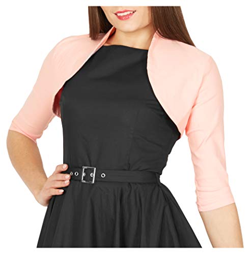 BlackButterfly Tailored 3/4 Sleeve Bolero (Pink, US 14)