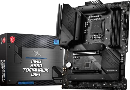 Image of MSI MAG B660 Tomahawk WiFi Gaming Motherboard (ATX, 12th Gen Intel Core, LGA 1700 Socket, DDR5, PCIe 5, 2.5G LAN, M.2 Slots, Wi-Fi 6E)