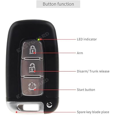 EASYGUARD EC009-K-L PKE car Alarm Remote Start keyless Entry Push Start Button Shock Alarm Warning for dc12V Cars