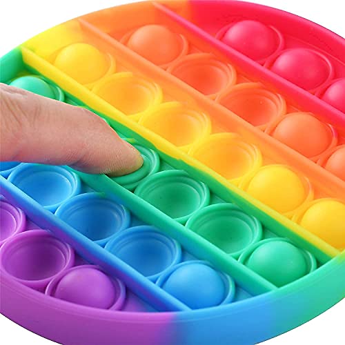 Image of LITTLEMORE Pop it Set (Pack of 3) Jumbo Unicorn Pop it Fidget Toy, Kids Toys, Pop Bubble Fidget Toys Big Size �136 Bubbles - (Multicolor) (As per Availability) (Round)