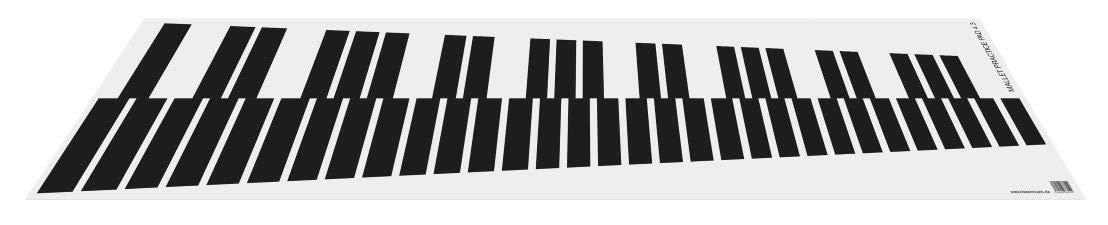 Mallet Practice Pad 4.3 • Übematte für Marimba, Vibraphone, Xylophone • Umfang: 4 1/3 Oktaven • Zum Üben und Einspielen • Wird einfach auf Tisch oder Boden ausgerollt • Lieferung ohne Schlägel