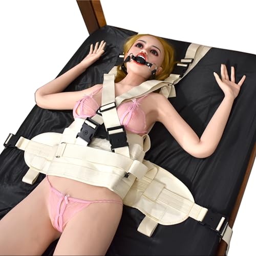 Fixation BDSM verrouillable pour lit et table Klinik Bondage en coton avec 8 clés