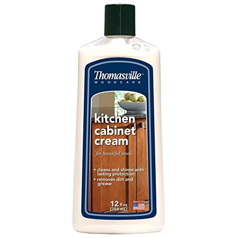 THOMASVILLE KITCHEN CABINET CREAM - Multisurface Wood Cleaner and Polish Furniture Quick Shine Restorer Protector Kitchen Cabinets Surface Cleaner House Cleaning Supplies Home Improvement, 12 Oz Cover