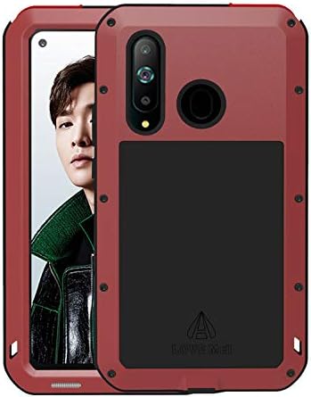 Simicoo Samsung A9S A9 A920 Aluminum Alloy Metal Bumper Silicone case Built-in Gorilla Glass Hybrid Military Shockproof Heavy Duty Armor Defender Tough Hard Cover for Samsung A9S A9 A920 (Red)