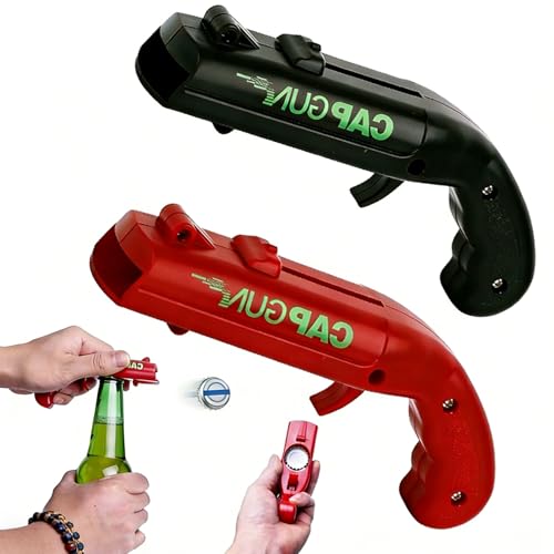 2 Pcs Novelty Bottle Opener Match Day Bar Tools Football Viewing Party Gadgets Gifts for Beer Lovers Stag Do Accessories Sturdy Plastic for Bar Party Drinking Game Black and Red