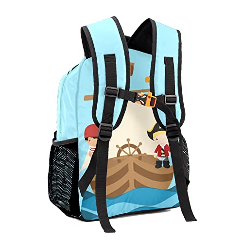 Pirate Boys Big Ship Personalized Kids School Backpack Custom for Boys Girls Primary Daypack Bookbag Travel Bag3