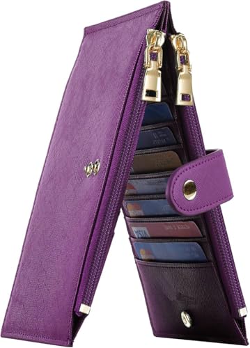 RFID Wallet Women Bifold Multi Card Wallet Case with Zipper Pocke Credit Card Holder for Women