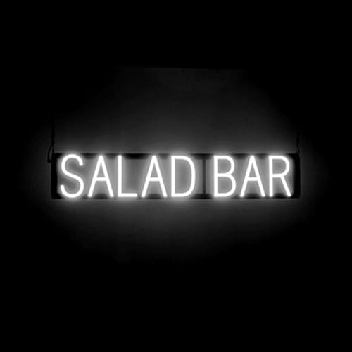 Miniatura 24 de SpellBrite Letrero de barra de ensalada Letreros relacionados con restaurantes con aspecto de neón, luz LED verde 34.3 x 6.3 pulgadas
