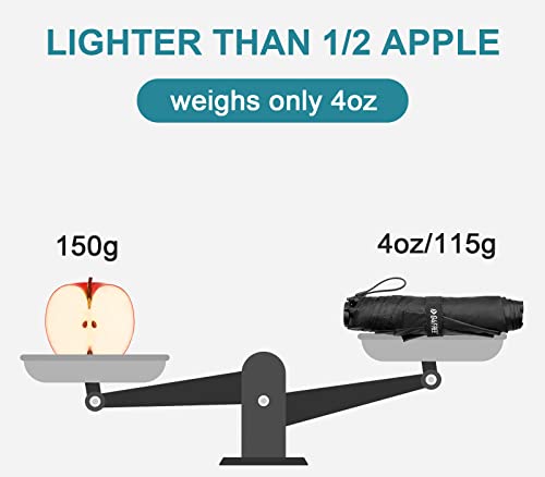 G4Free Travel Umbrella Compact Ultralight Carbon Fiber Super Slim Small Mini Uv Sun Umbrellas - World's Lightest Weighs Only 4 Oz #TOP2