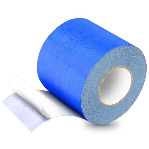 HONGTAISHENG PE Planenband, Reparaturklebeband für Gewebeplanen, Planenflicken, 10M*8CM, für lkw abdeckplane, Markise, Zelt, Blau