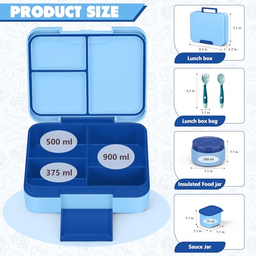 Image of WyfKyd Bento Lunch Box with Soup Thermo Hot Food Container for Kids Adults