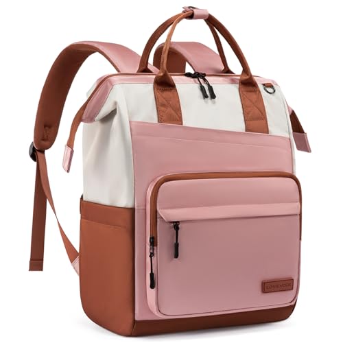 Image of LOVEVOOK Laptop Backpack for Women, 15.6 Inch Travel Backpack for Work College Business, Water Resistant Teacher Nurse Bag with Large Capacity, School Bookbag Bags Cute Daypack for Woman Girls