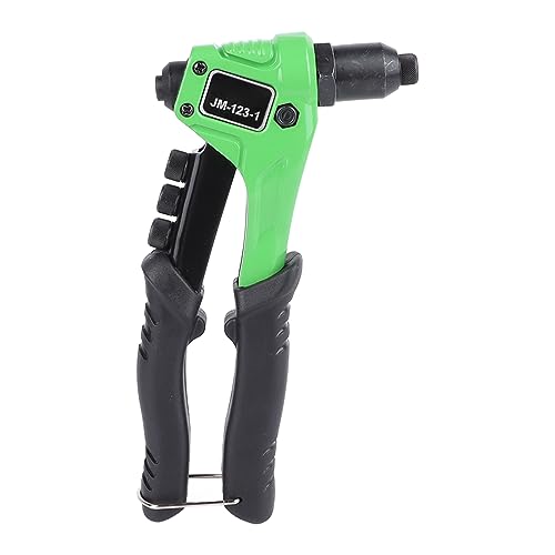 Manual de pistola de remaches de mano Rivéter herramienta de mango único portátil con 4 cabezales de remaches para mantenimiento de vehículos domésticos Uso industrial