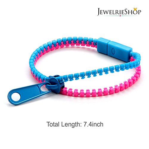 JEWELRIESHOP 12 Pcs Friendship Bracelets Zipper Bracelets Assorted Mixed Color2