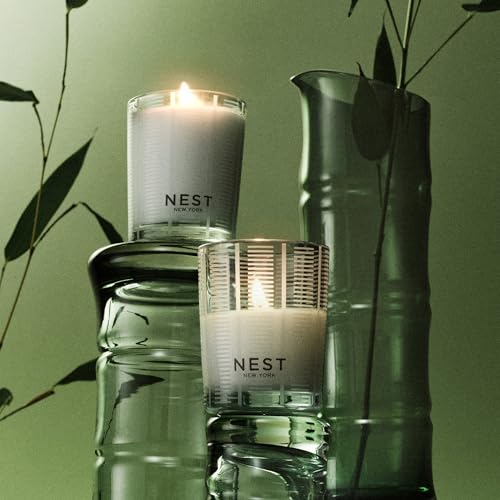 nest new york scented votive candle bamboo - 2 oz - up to 28-hour burn time - reusable glass vessel