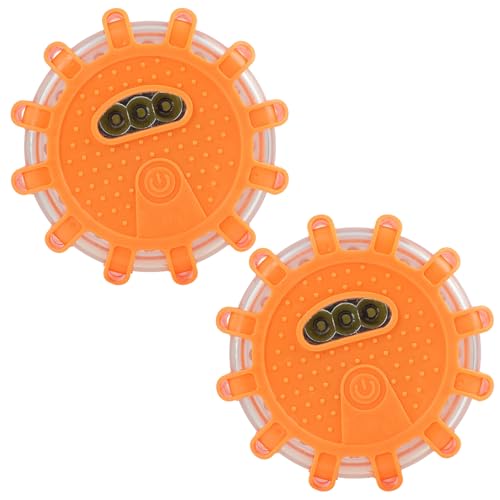 2 Piezas Luz Emergencia Coche, Luces de Emergencia LED Multifuncionales Base Magnética, Baliza de...