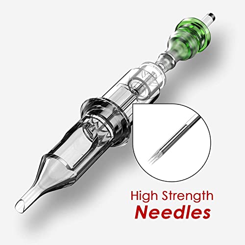 Image of Wormhole Tattoo Cartridge Needles 20PCS 15RS Tattoo Cartridges Disposable Tattoo Needle Cartridge Tattoo Needles Cartridge Needles Round Shader for Tattoo Pen Tattoo Machine Tattoo Supplies 1215RS