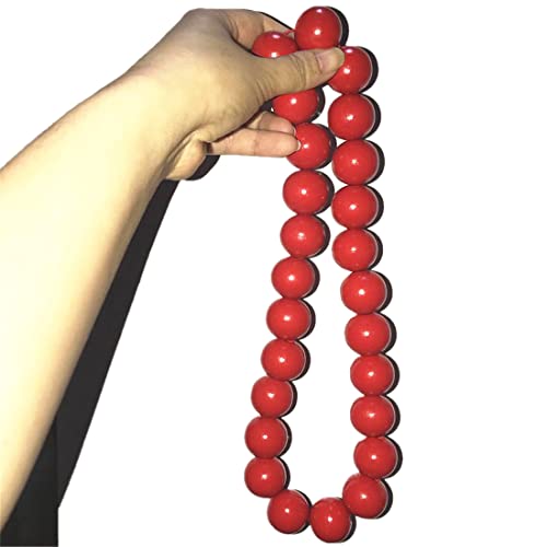 Cosplay Costume Accessories Red Large Bead Necklace2