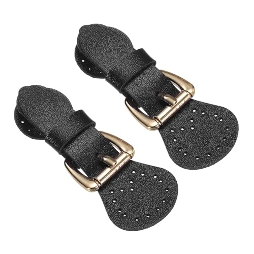 Boucles magnétiques en cuir uxcell noir pour couture de pochettes et vestes x2