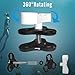 2PCS 1'' Standard Triple Holes Ball Clamp Mount,360°Clip Adapter Bracket for Underwater Diving Light Arm Tray System Photography Diving Camera Action Camera Flashlight Arms System,Black and White ﻿