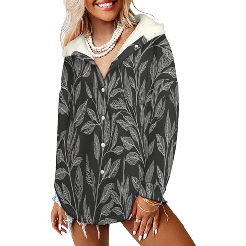 Sweatshirt veste d'hiver chaud sherpa en polaire femme gris
