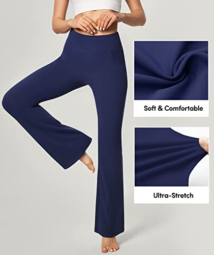 Image of Yoga Pants Women High Waist Workout Bootcut Flare Leggings with Pockets