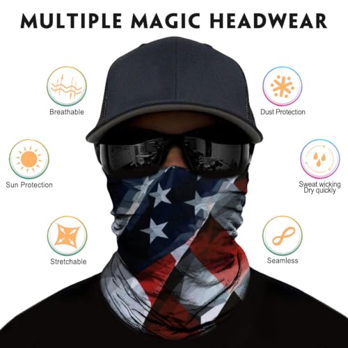 Image of Neck Gaiter for Men Women Headwear Bandana Head Wrap Face Scarf Mask Cover Warmer Balaclava-Seamless & Versatile