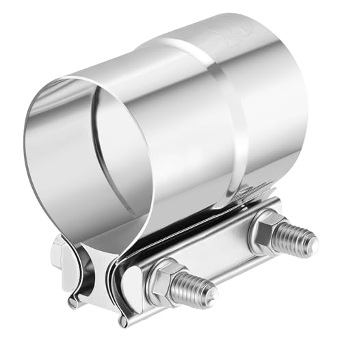 EVIL ENERGY 2.5'' Exhaust Clamp, Lap Joint Band Clamp Stainless Steel for Pipes, Mufflers, Catalytic Converters (1PCS, 2.5 inch)