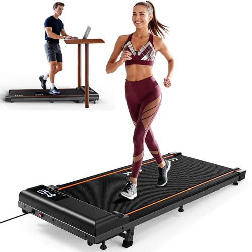 VOWVIT Cinta de Correr para casa, 9% Inclinación Cinta de Correr con Plataforma para Caminar con Pantalla LED, Cinta de Correr 2 en 1 con Control Remoto, Motor de 2,25 HP, Velocidad de 1 a 6 km/h