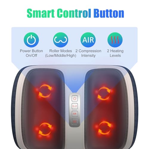 Image of SLOTHMORE Shiatsu Foot & Calf Massager with Compression & Heating, Deep Tissue Kneading Improves Circulation, Helps Plantar Fasciitis, for Foot, Calf, Arms, Fit Up to Size 14
